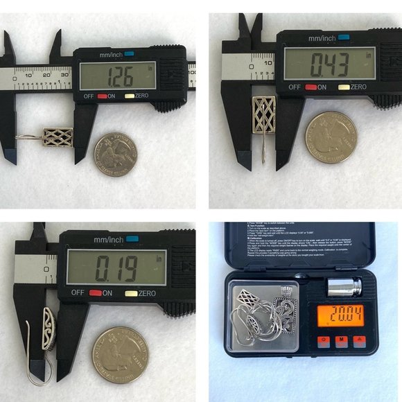 Silpada Sterling Silver Paisley Open Scroll Pendant Necklace & Earrings Set 20" - Picture 10 of 16